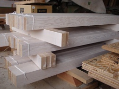 塗装した化粧垂木